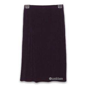 Chico's Travelers Solid Black Relaxed Dark Academia Skirt